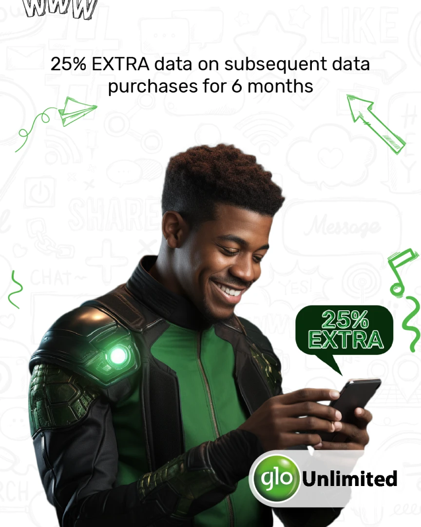 White edition: '25% EXTRA data on subsequent data purchases for 6 months', on a white background.
