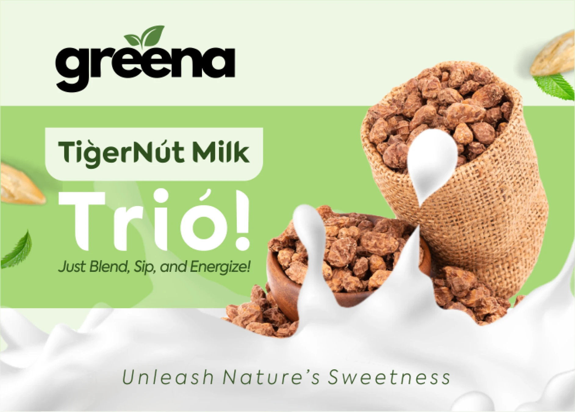 Greena TigerNut Milk Trío pack